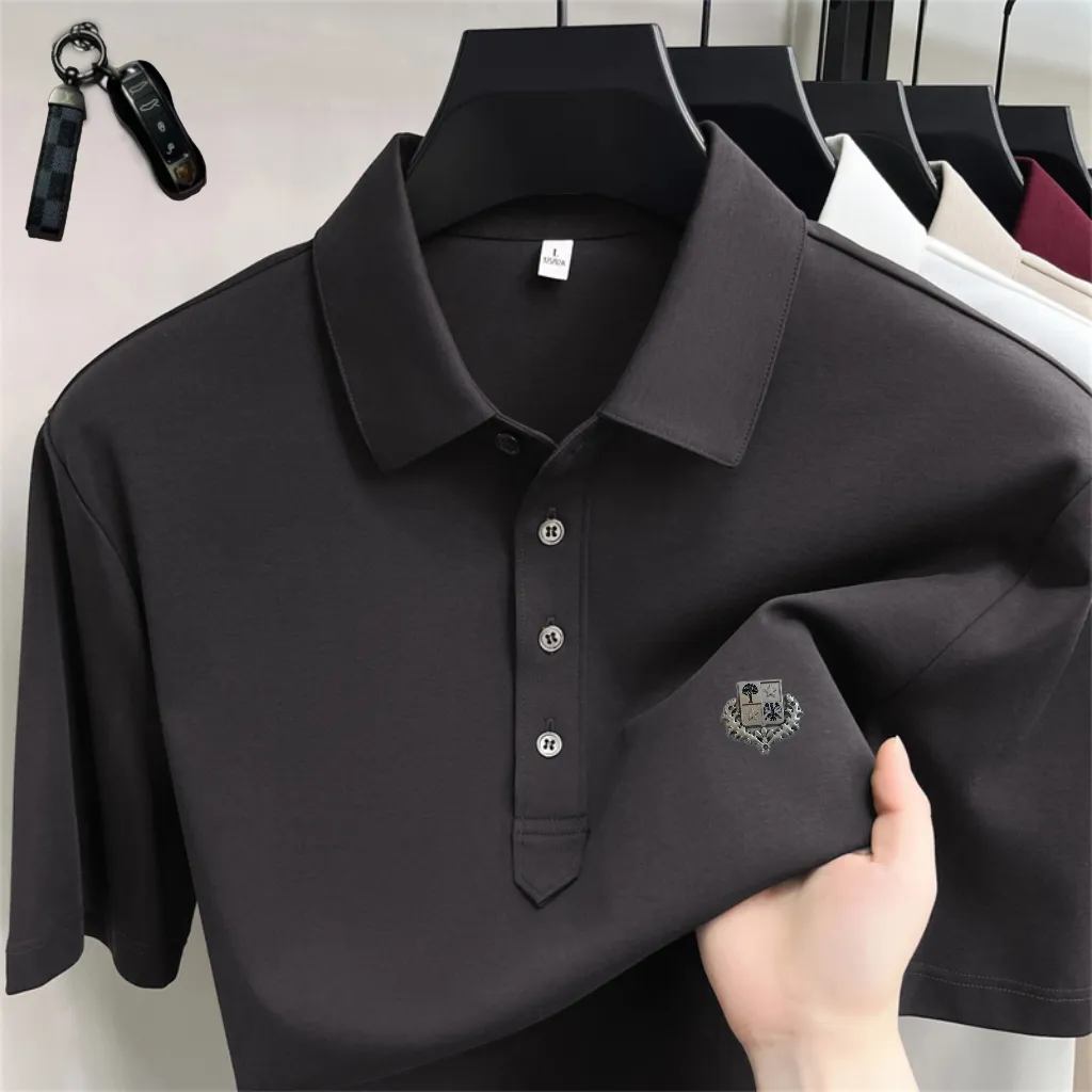 [LP]🎁Free BMW keychain🔑26 spring and summer high-quality men's lapel polo shirt short-sleeved, made of high-quality Xinjiang mercerized cotton fabric, novel colors, fashionable and elegant. It has breathable sweat-absorbing performance. It feels very delicate and textured. All details are made with advanced hardware craftsmanship LOGO on the chest, which embodies the three-dimensional effect. It conforms to the consistent design style of the brand. ️Fashionable T-shirt with great upper body effect. ️It can be worn casually or for business, and it can be worn alone without any problem! Sizes: M-4XL (maximum weight can be worn), please state your height and weight when placing an order.